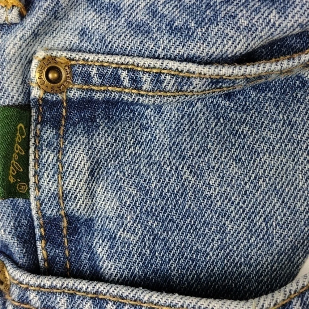 Cabela's Outdoor Gear Blue Medium Wash Five Pocket Zip Up Straight Leg Jean